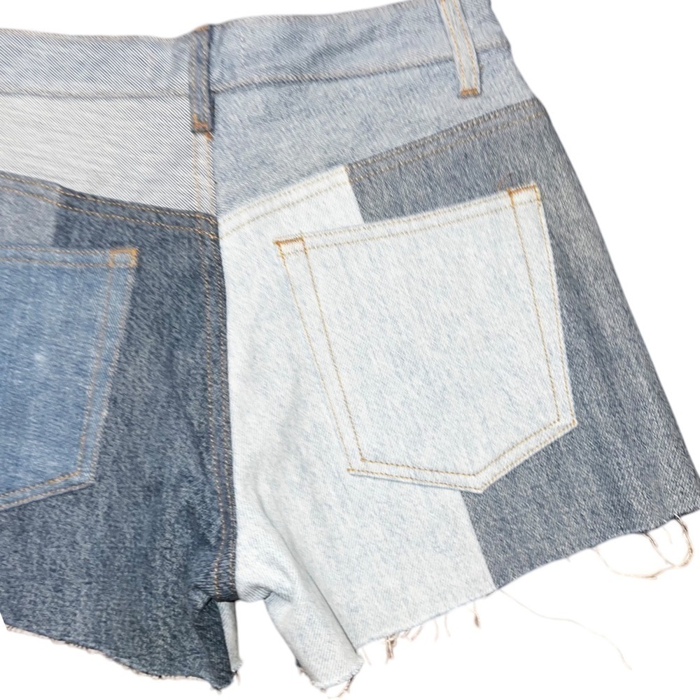 NWOT ▶️ EB Denim ◀️ Patchwork Jean Shorts - size 26 - Picture 5 of 13